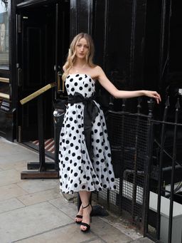 Cover Story - Julia White Bandeau A-Line Dress