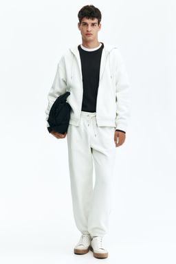 H&M - Men White Relaxed Fit Sweatpants