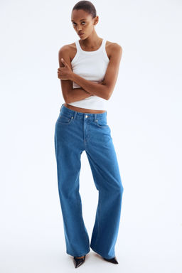 H&M - Women Blue Wide High Jeans