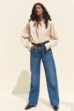 H&M - Women Blue Wide High Jeans