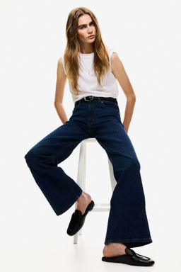 H&M - Women Blue Wide High Jeans
