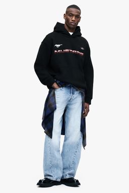 H&M - Men Black Loose Fit Hoodie