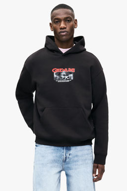 H&M - Men Black Loose Fit Hoodie