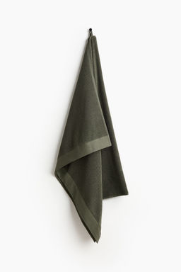 H&M - Green Cotton Terry Bath Sheet