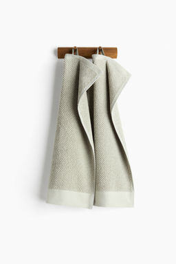 H&M - Green 2-Pack Cotton Terry Guest Towels