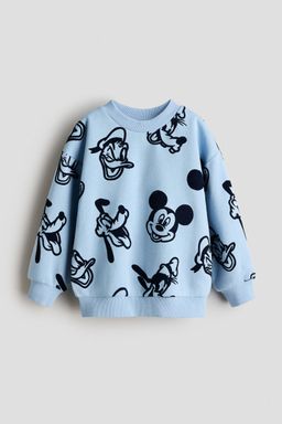 H&M - Boys Blue Oversized Printed Sweatshirt