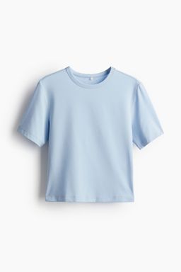 H&M - Women Blue Cropped Sports Top With Drymove