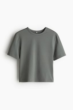 H&M - Women Green Cropped Sports Top With Drymove
