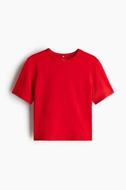 H&M - Women Red Cropped Sports Top With Drymove