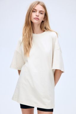 H&M - Women Beige Oversized T-Shirt