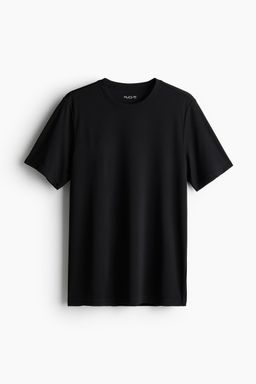 H&M - Men Black Regular Fit Sports Top With Drymove