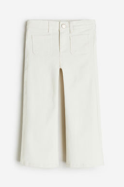 H&M - Girls White Superstretch Wide Leg Jeans
