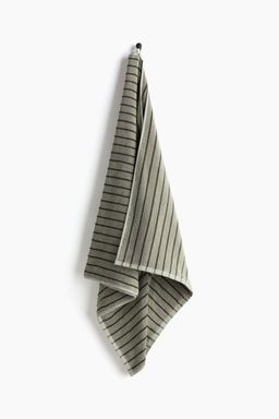 H&M - Green Striped Bath Towel