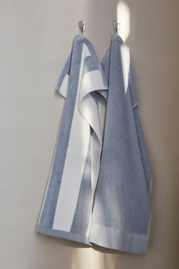 H&M - Blue Striped Hand Towel