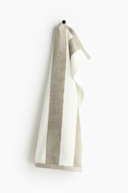 H&M - Green Striped Hand Towel