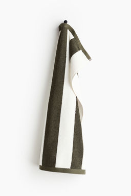 H&M - Green Striped Hand Towel