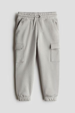 H&M - Boys Grey Brushed-Inside Cargo Joggers