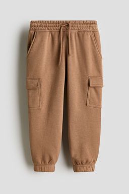 H&M - Boys Brown Brushed-Inside Cargo Joggers
