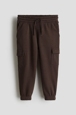 H&M - Boys Brown Brushed-Inside Cargo Joggers