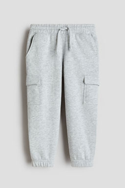 H&M - Boys Grey Brushed-Inside Cargo Joggers