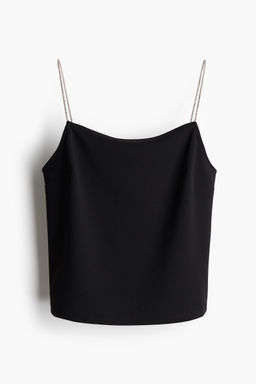 H&M - Women Black Strappy Jersey Top