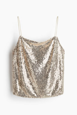 H&M - Women Beige Strappy Jersey Top