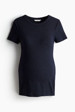 H&M - Women Blue Mama Ribbed Top