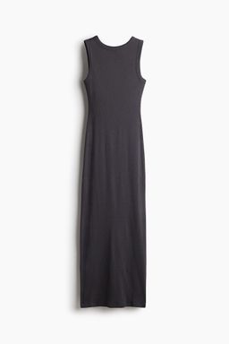 H&M - Women Grey Ribbed Bodycon Dress
