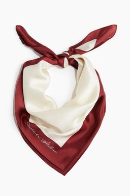 H&M - Women White Printed Silk Scarf