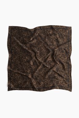 H&M - Women Brown Printed Silk Scarf