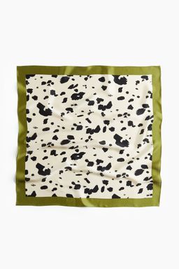 H&M - Women Green Printed Silk Scarf