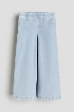 H&M - Girls Blue Wide Denim-Look Trousers