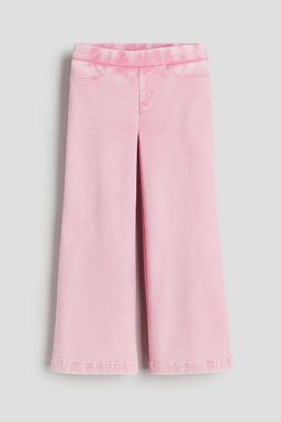 H&M - Girls Pink Wide Denim-Look Trousers