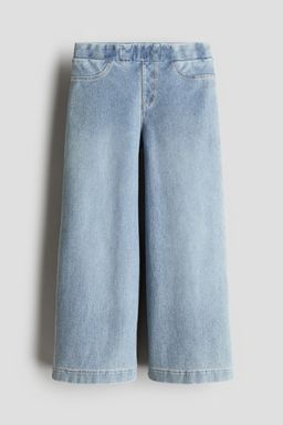 H&M - Girls Blue Wide Denim-Look Trousers