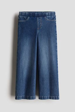 H&M - Girls Blue Wide Denim-Look Trousers