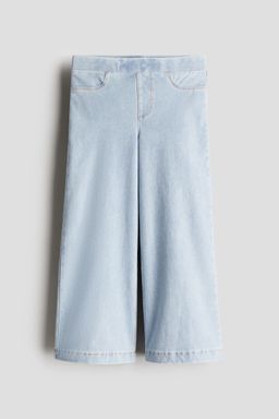 H&M - Girls Blue Wide Denim-Look Trousers