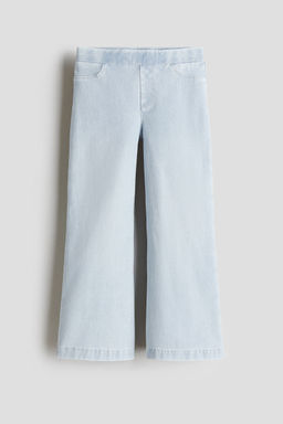 H&M - Girls Blue Wide Denim-Look Trousers