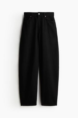 H&M - Women Black Barrel High Jeans