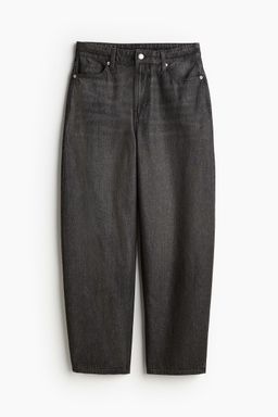 H&M - Women Black Barrel High Jeans