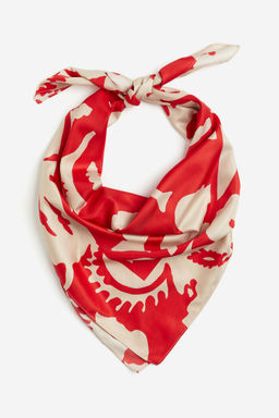H&M - Women Red Patterned Scarf