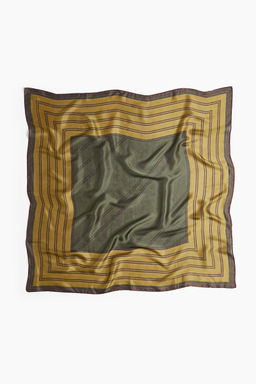 H&M - Women Green Patterned Scarf (80x80)