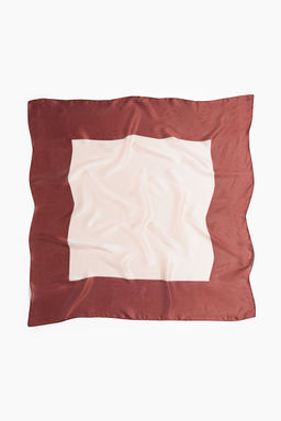 H&M - Women Pink Patterned Scarf (80x80)