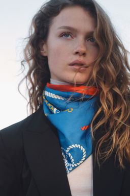 H&M - Women Blue Patterned Scarf