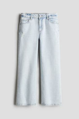 H&M - Girls Blue Baggy Fit Bootcut Leg Jeans