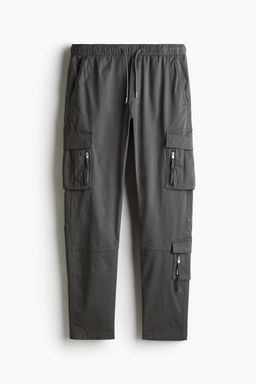 H&M - Men Grey Slim Fit Cargo Trousers