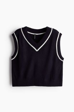 H&M - Women Blue V-Neck Sweater Vest