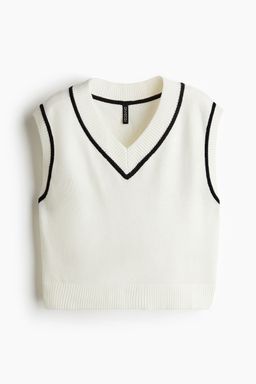 H&M - Women White V-Neck Sweater Vest