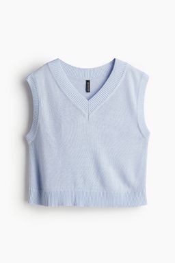 H&M - Women Blue V-Neck Sweater Vest