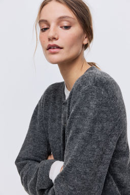 H&M - Women Grey Loose-Fit Cardigan