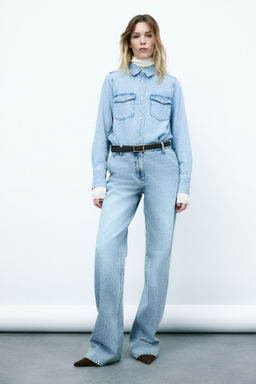 H&M - Women Blue Denim Shirt